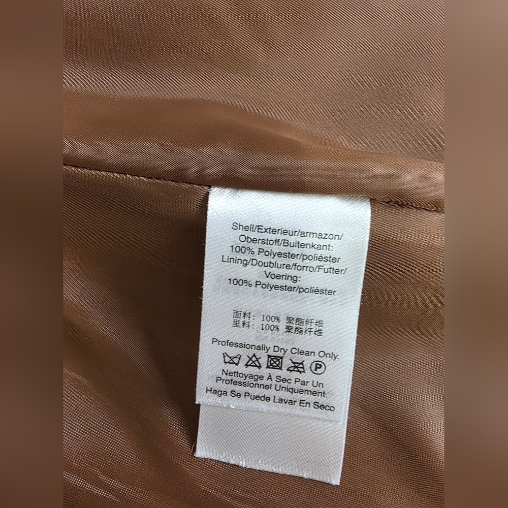 Women's Brown Wool Coat - Picture 8 of 11